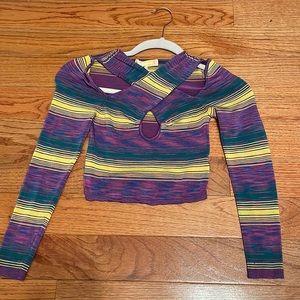 Urban Outfitters Long Sleeve Criss Cross Top